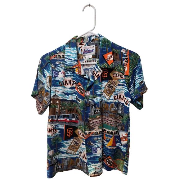 Reyn Spooner San Francisco Giants Scenic Button-Up Shirt Youth Medium MLB - Picture 1 of 5